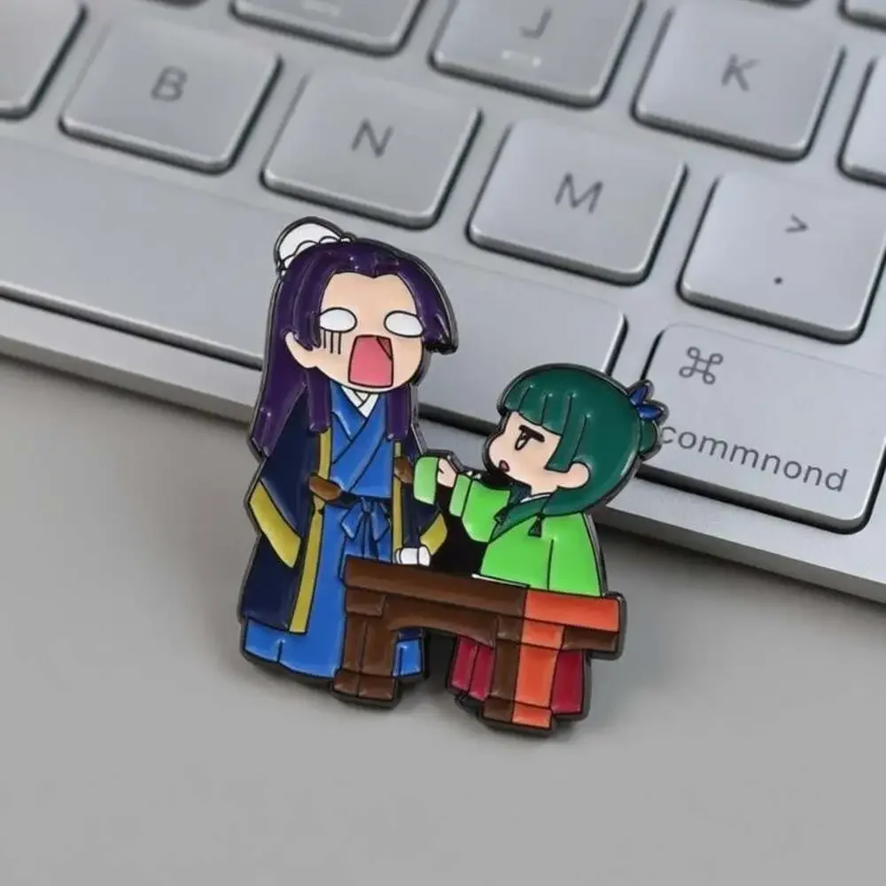 Maomao and Jinshi Enamel Pins, Apothecary Diaries Chibi Lapel Badge, Anime Chara